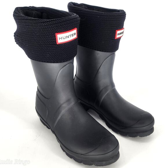 Hunter Original Short Rain Boots Black Women’s Size 7 - Picture 13 of 16